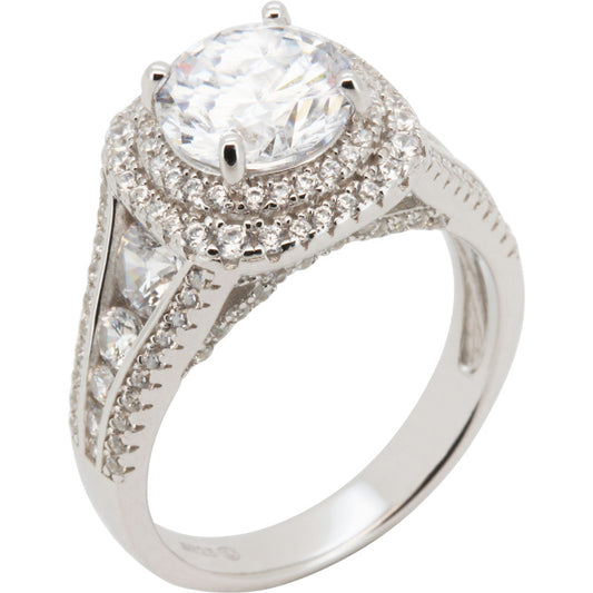 Cushion Double Halo Engagement Ring Size 7