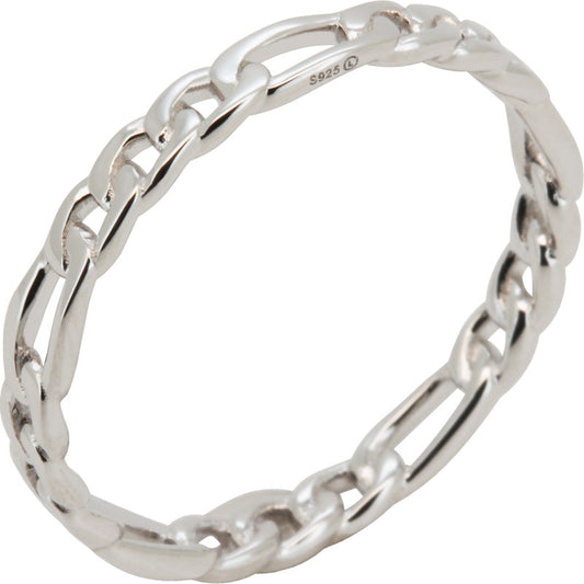 2.5mm Figaro Link Band Ring Size 7