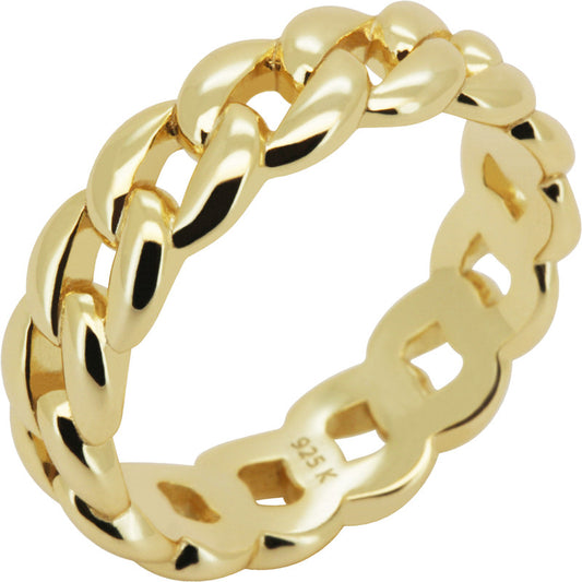 5.5mm Cuban Link Band Ring Size 7