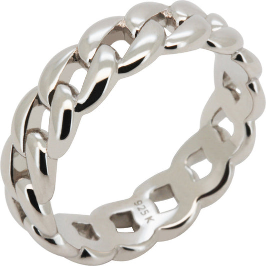 5.5mm Cuban Link Band Ring Size 8