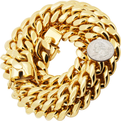 18mm Miami Cuban Link Chain 28"