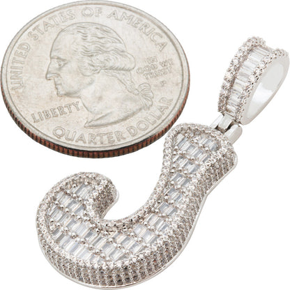 Bubble Letter J Pendant