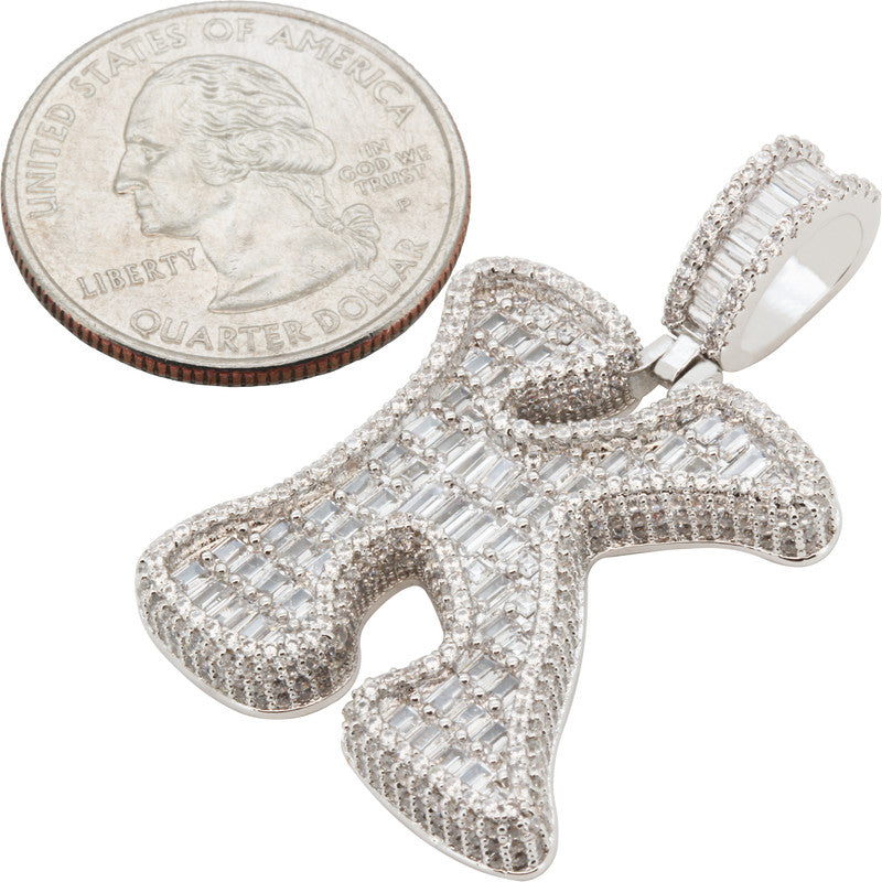 Bubble Letter K Pendant