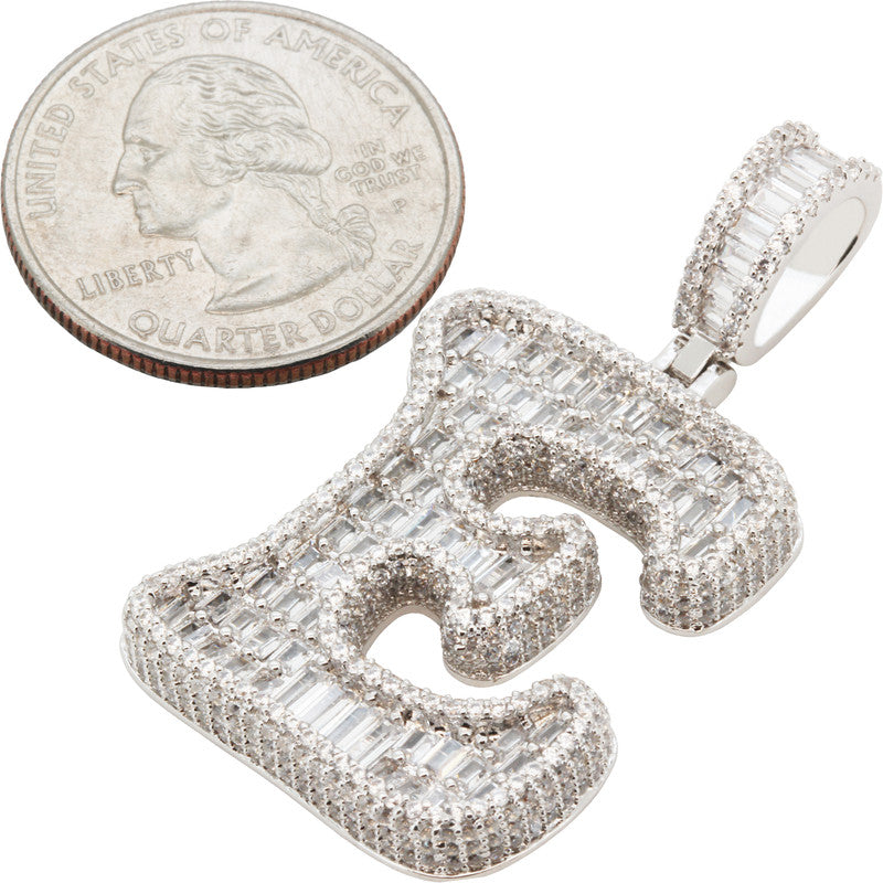 Bubble Letter E Pendant