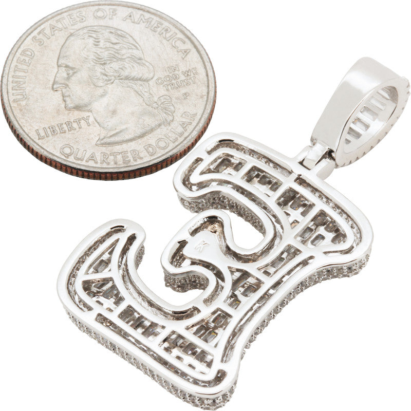 Bubble Letter E Pendant