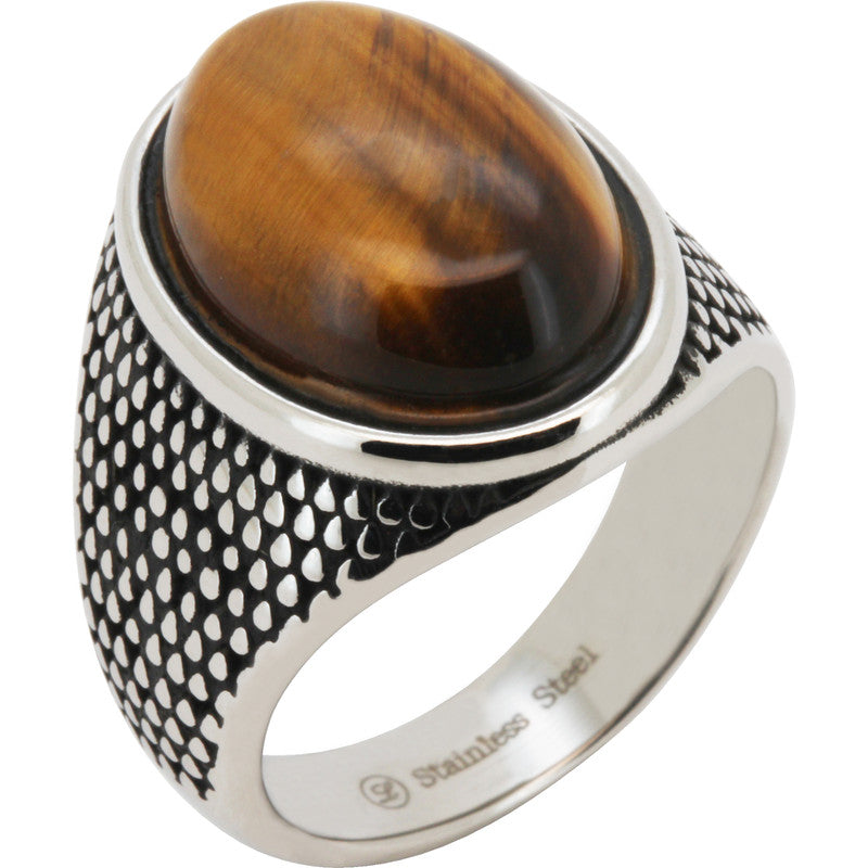 Tiger Eye Signet Ring Size 7