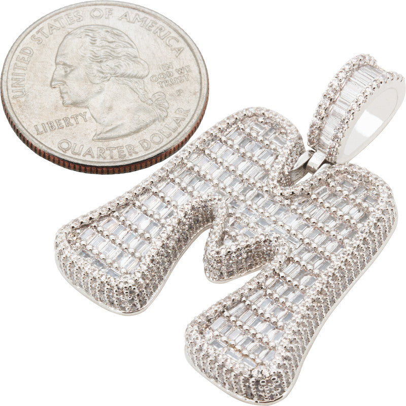 Bubble Letter M Pendant