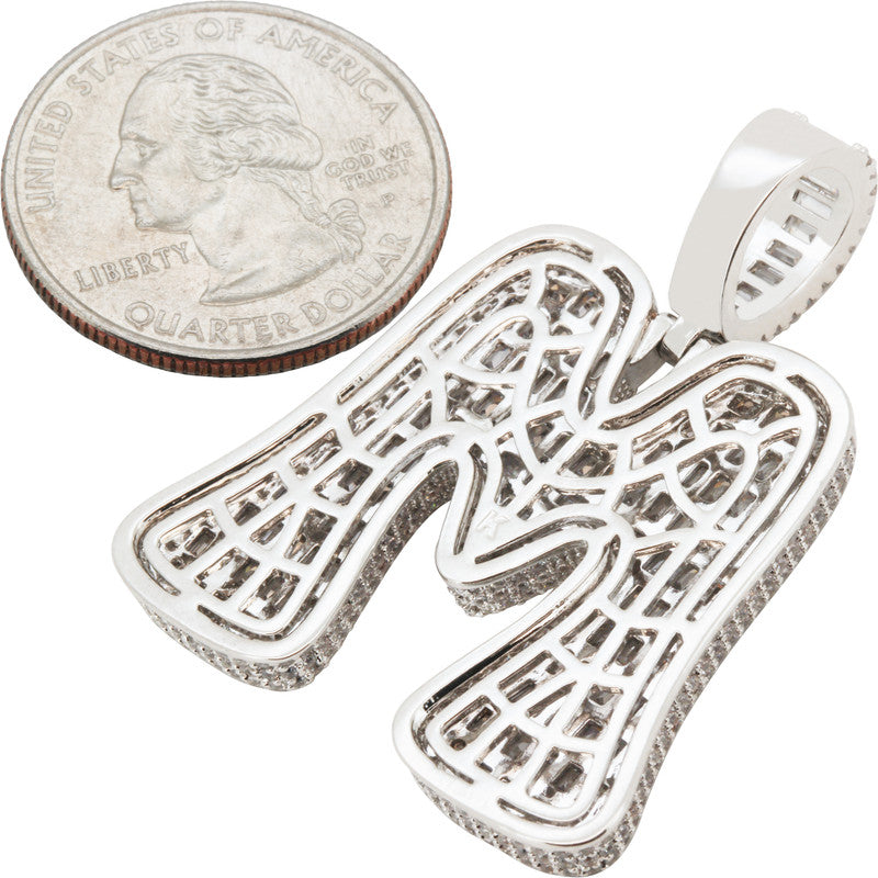 Bubble Letter M Pendant