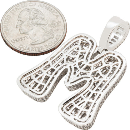 Bubble Letter M Pendant