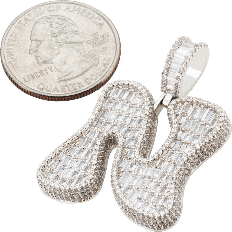 Bubble Letter N Pendant