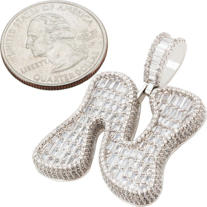 Bubble Letter N Pendant