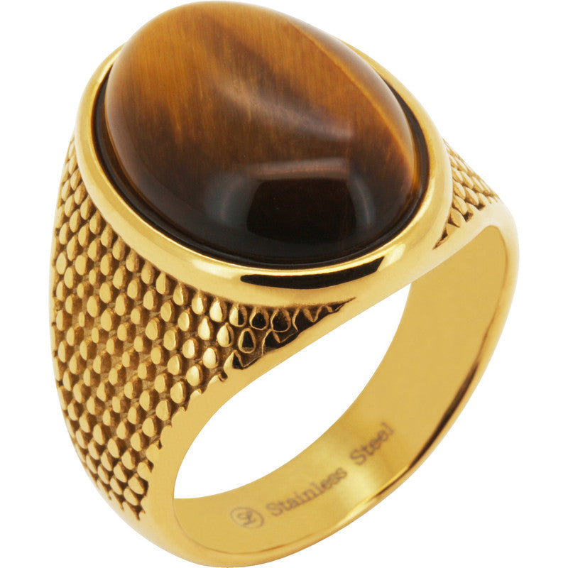 Tiger Eye Signet Ring Size 7