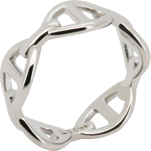 8mm Mariner Link Band Ring Size 9
