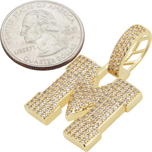 Block Letter M Pendant