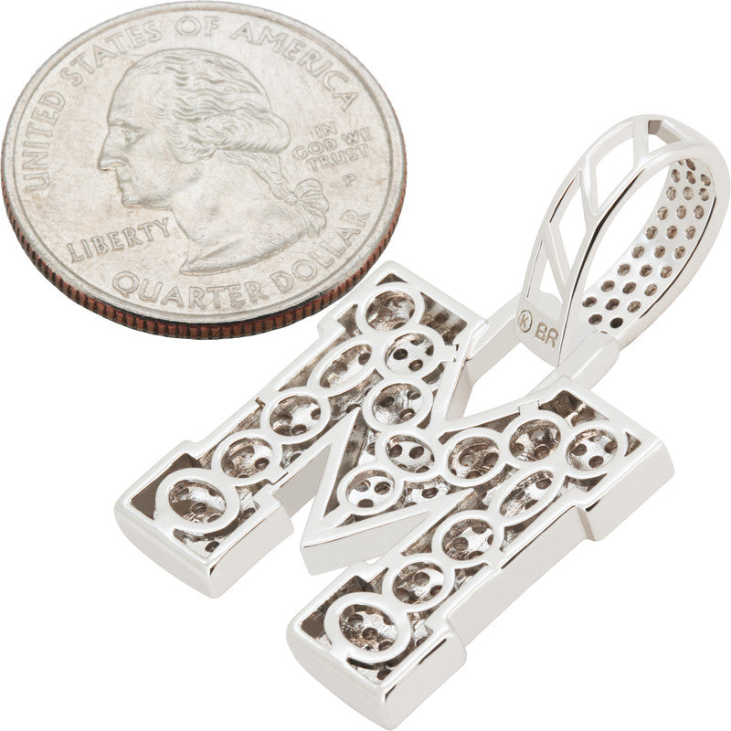 Block Letter M Pendant