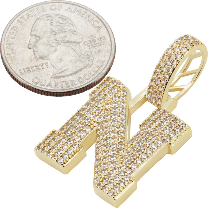 Block Letter N Pendant