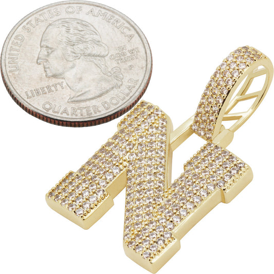 Block Letter N Pendant