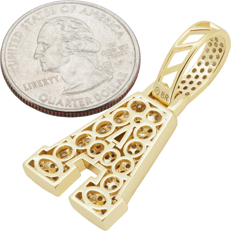 Block Letter A Pendant