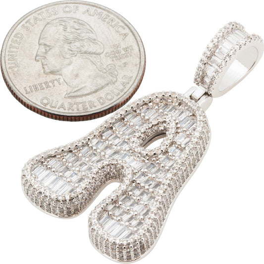 Bubble Letter A Pendant