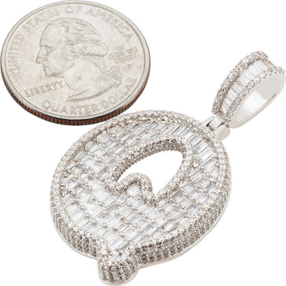 Bubble Letter Q Pendant