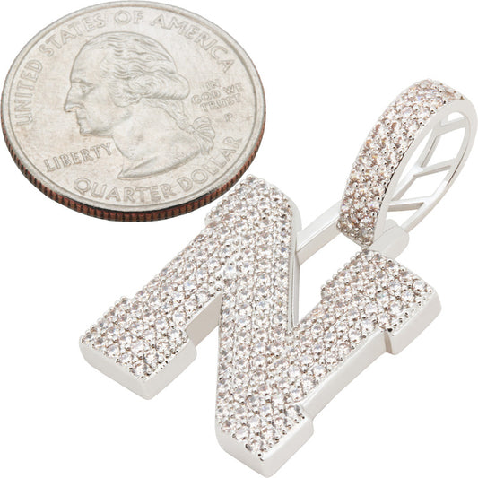 Block Letter N Pendant