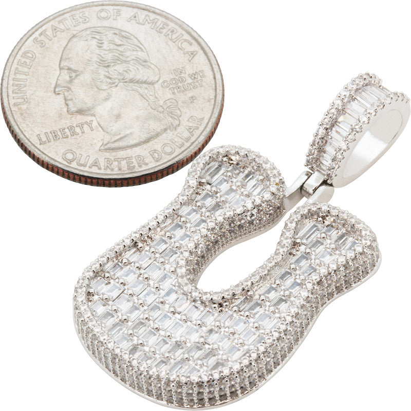 Bubble Letter U Pendant