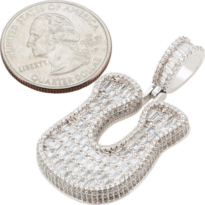 Bubble Letter U Pendant