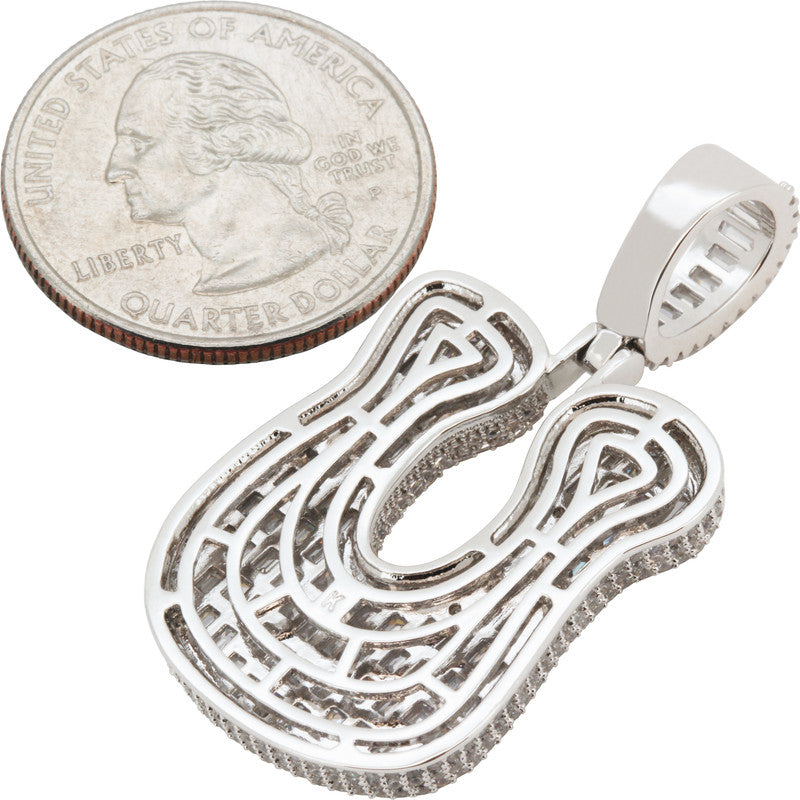 Bubble Letter U Pendant