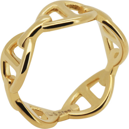 8mm Mariner Link Band Ring Size 6