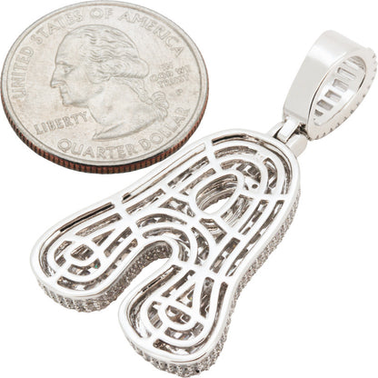 Bubble Letter A Pendant