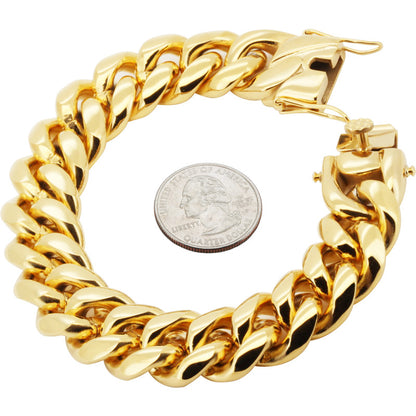 18mm Miami Cuban Link Bracelet 9"