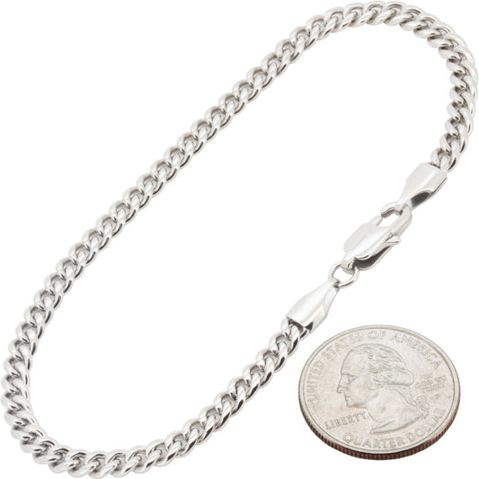 4mm Miami Cuban Link Bracelet 7.5"
