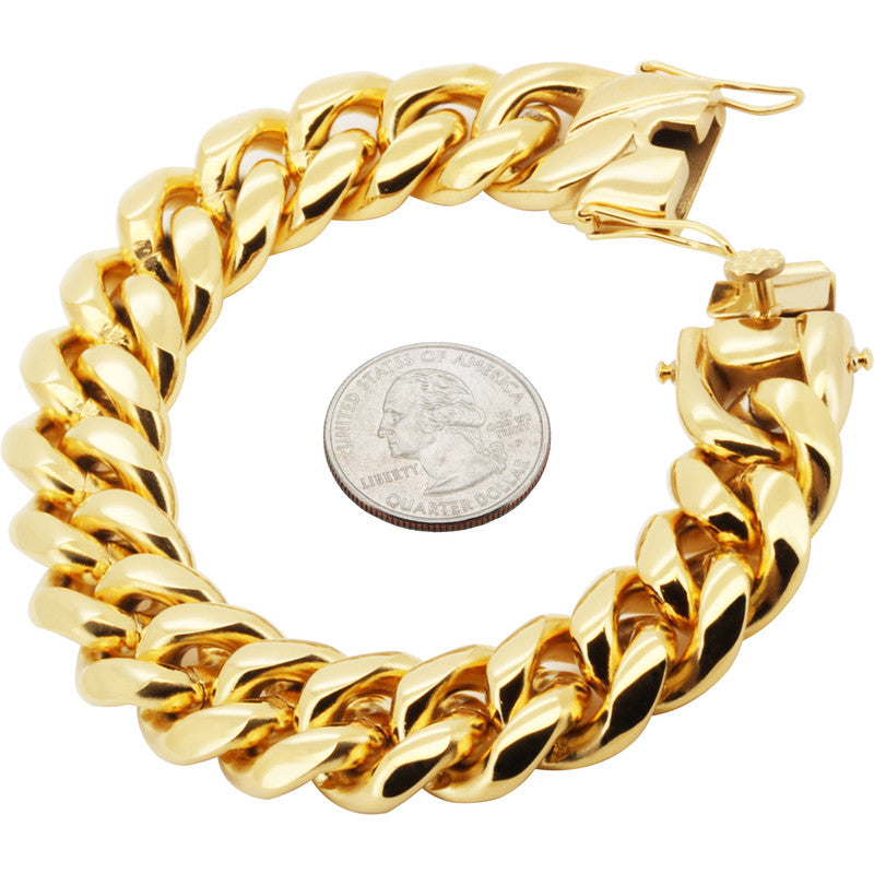 18mm Miami Cuban Link Bracelet 10.5"