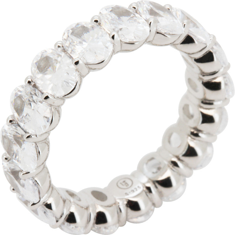 6mm Oval Eternity Ring Size 8