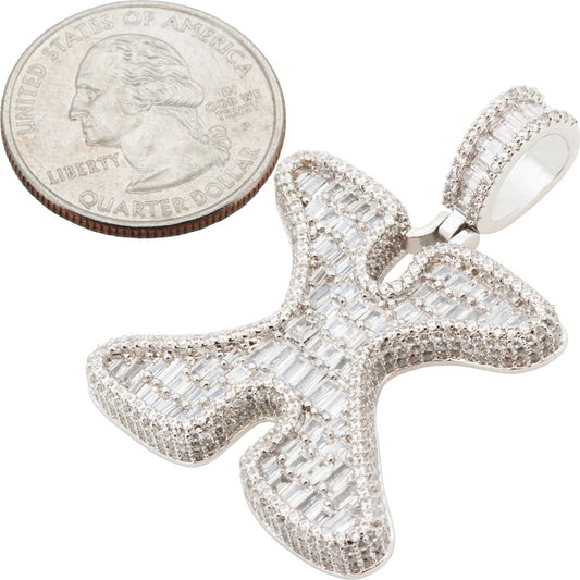 Bubble Letter X Pendant