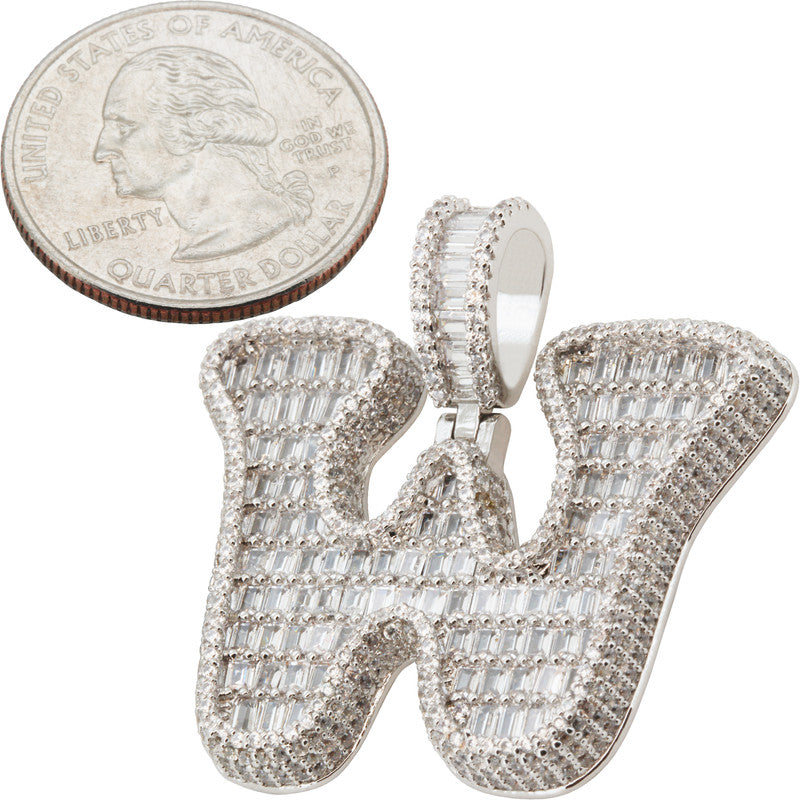 Bubble Letter W Pendant