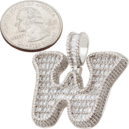 Bubble Letter W Pendant