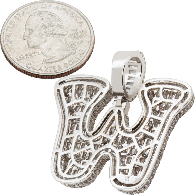 Bubble Letter W Pendant