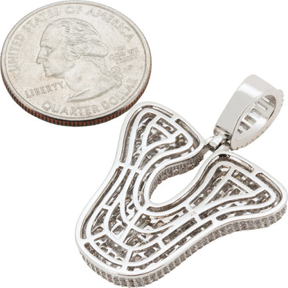 Bubble Letter V Pendant