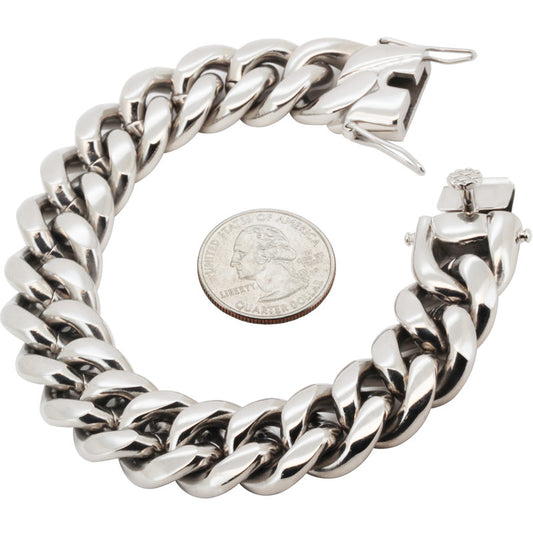 18mm Miami Cuban Link Bracelet 7.5"