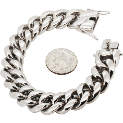 18mm Miami Cuban Link Bracelet 10"