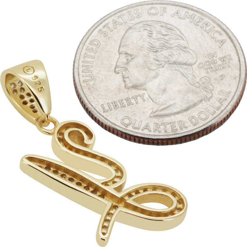 Cursive Initial Y Pendant
