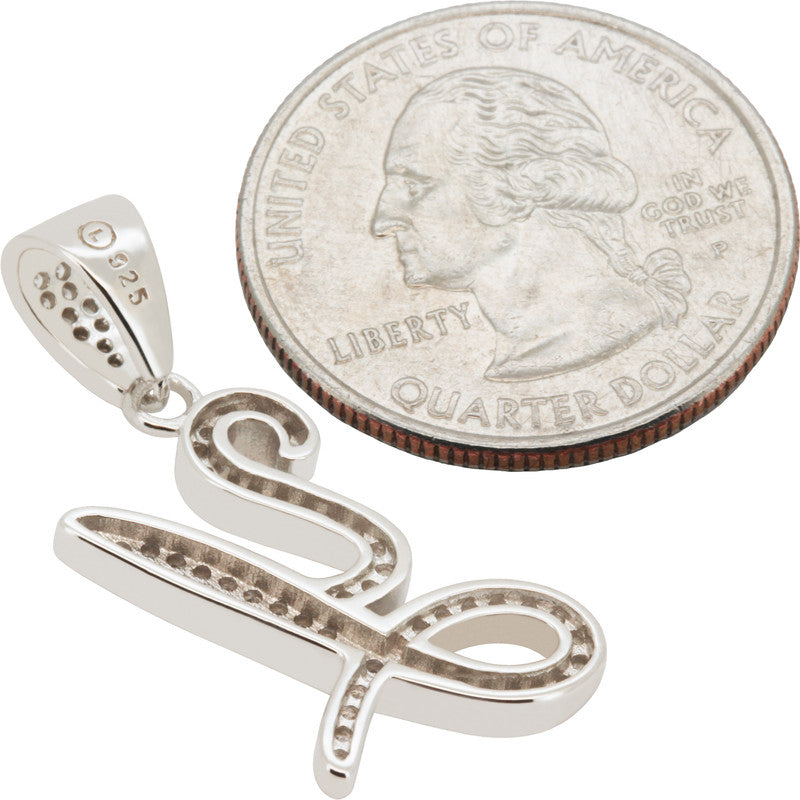 Cursive Initial Y Pendant