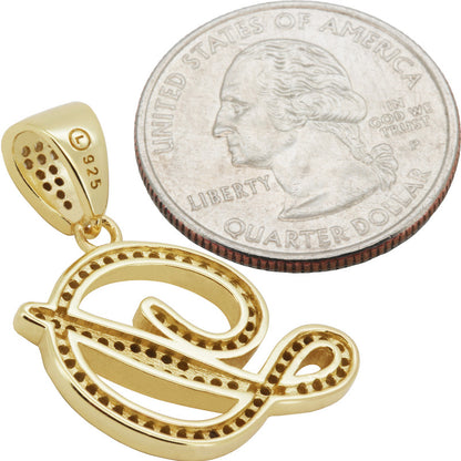 Cursive Initial D Pendant