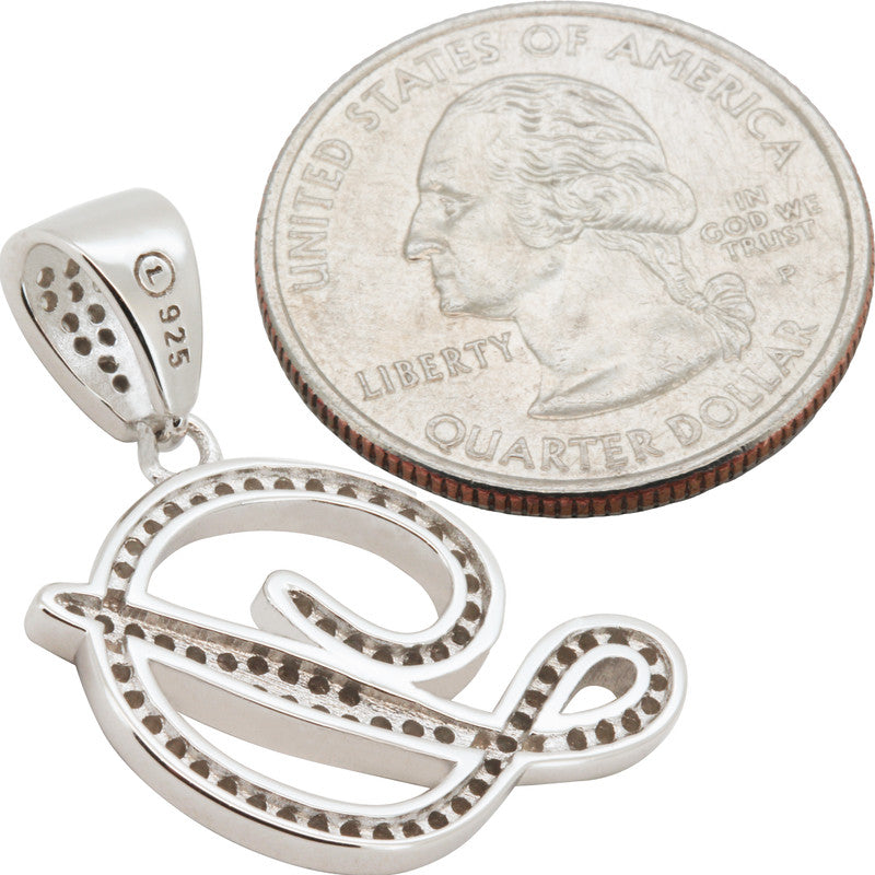 Cursive Initial D Pendant
