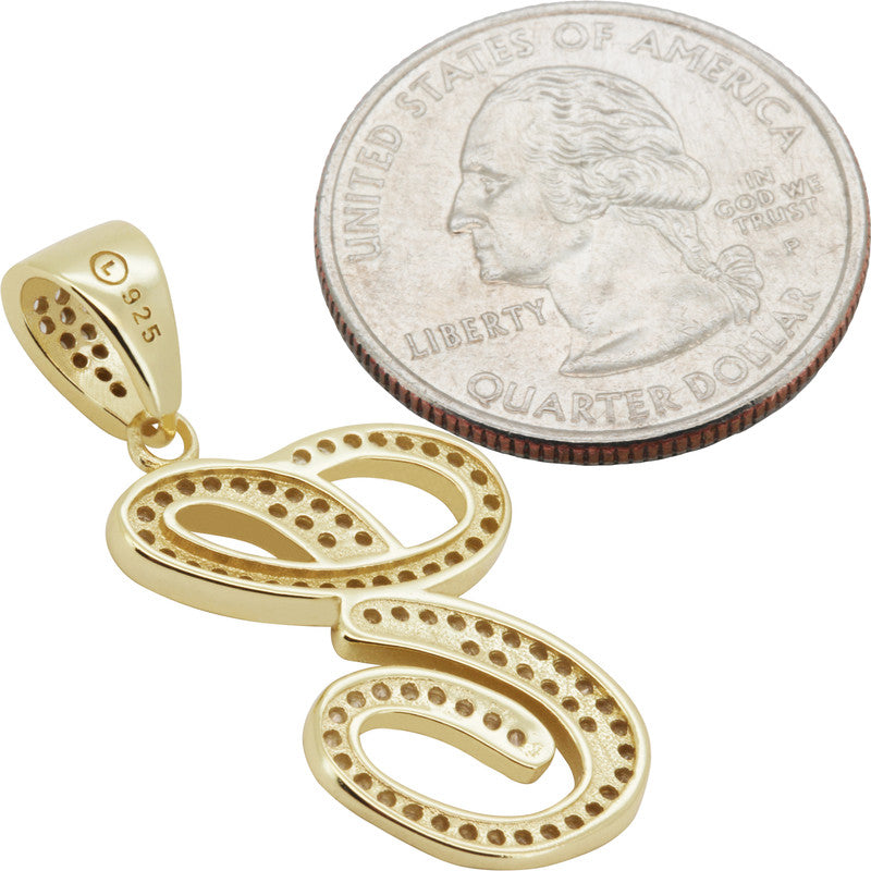 Cursive Initial E Pendant