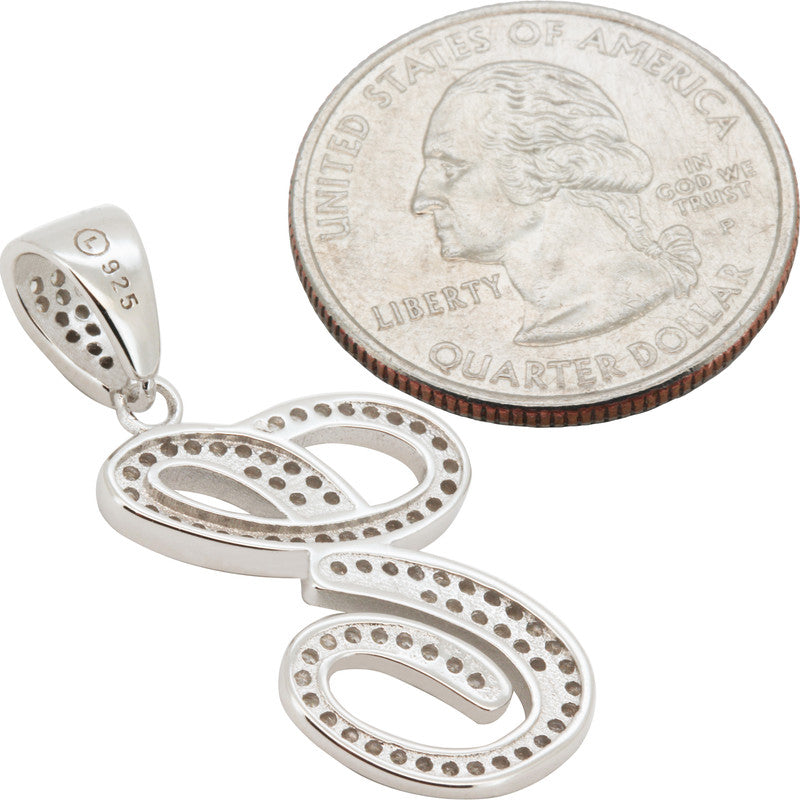 Cursive Initial E Pendant