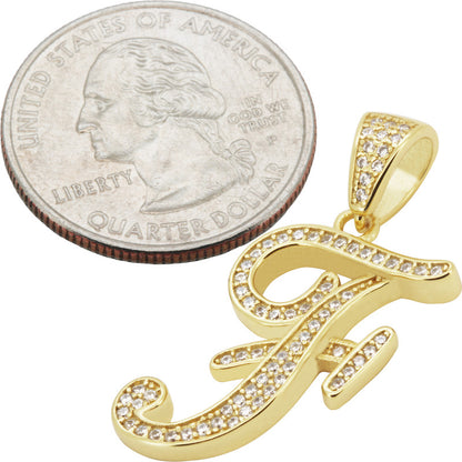 Cursive Initial F Pendant