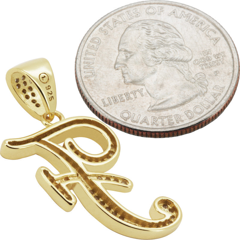 Cursive Initial F Pendant