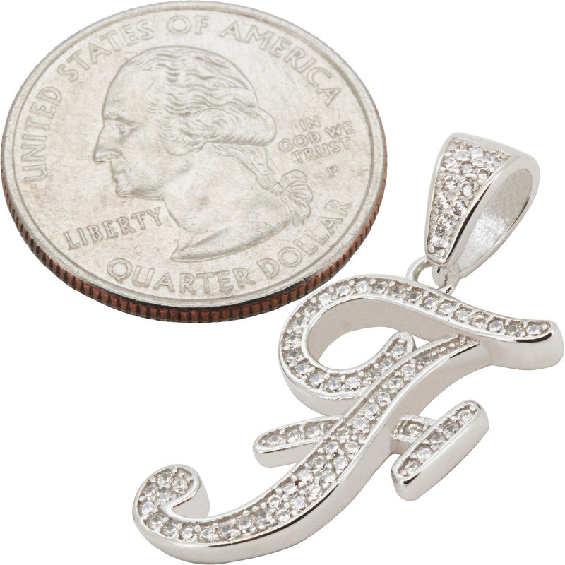 Cursive Initial F Pendant